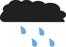 Chmura z której pada deszcz