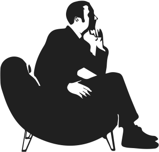 Życie Wewnętrzne - siedzący rozmyślający człowiek